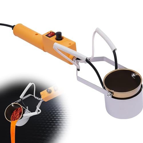 Kit de crisol de Plomo, Horno eléctrico para fundir Metales con Temperatura Ajustable de 150 a 450 °C, para fundición de Metales y Manualidades. (380W)