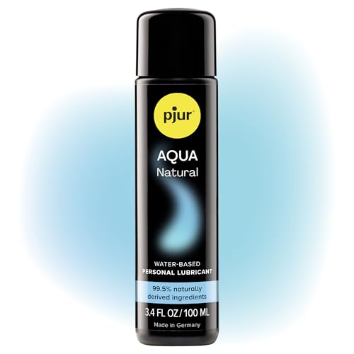 pjur Aqua Natural Water-Based Lubricant, Premium Personal Lube for Men, Women, and Couples, Toy-Safe & Long-Lasting - 3.4 fl oz / 100 ml