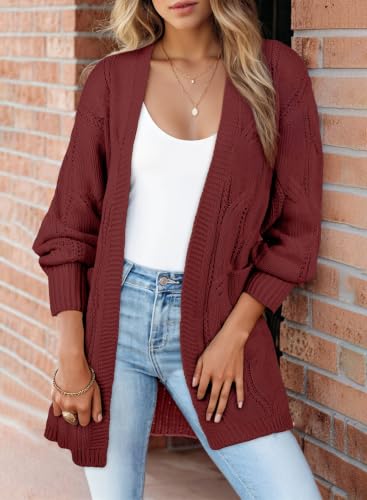 Image of Dokotoo Women Long Cardigan Open Front Knit Sweater 2026