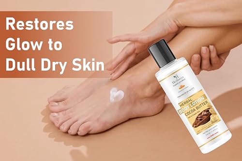 Image of Khadi Herbal Cocoa Butter Moisturizing Cream for Dry Skin | Daily Nourishing Skin Care for Soft and Smooth Skin 400ml.