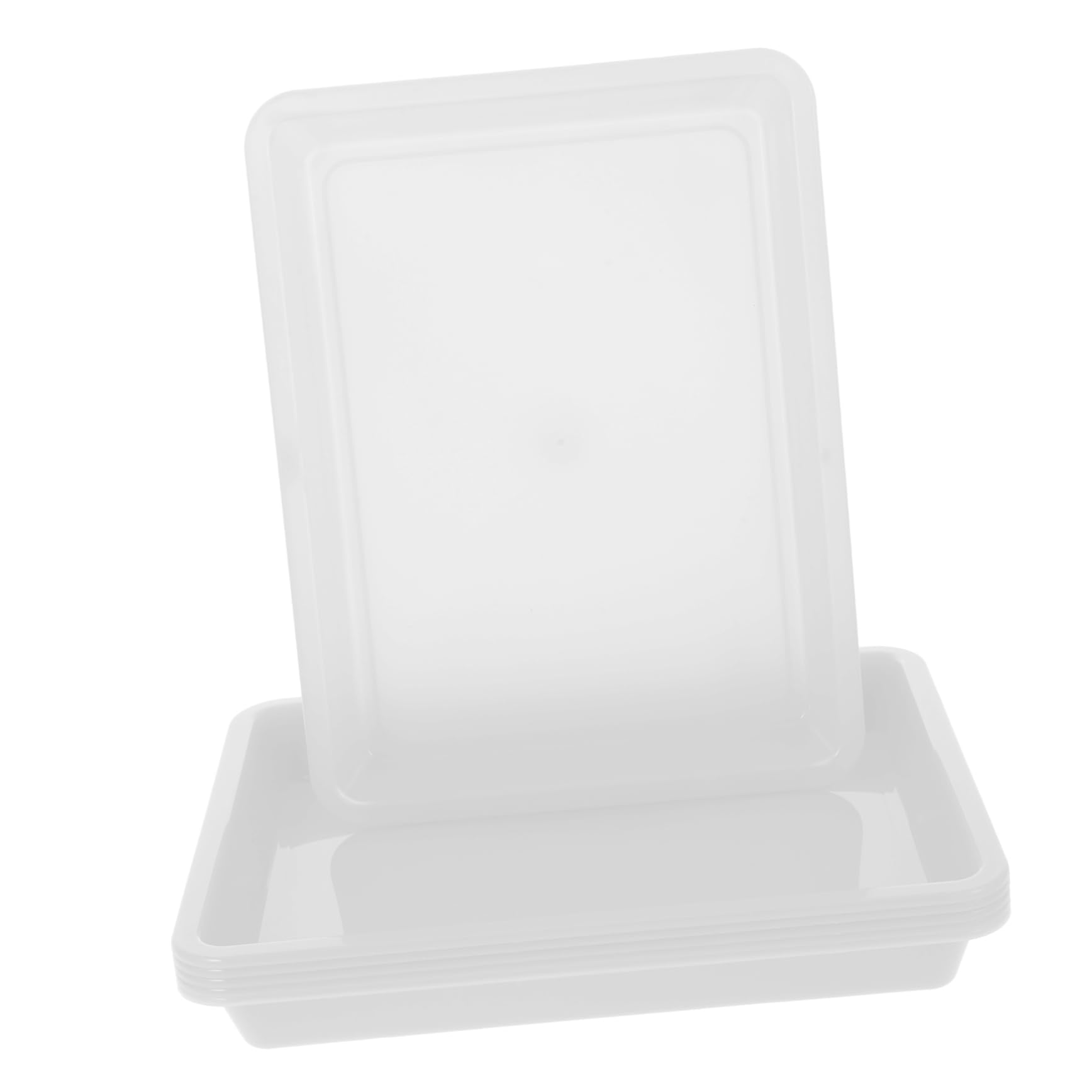 SUPVOX 6pcs Stackable Puzzle Sorting Trays Reusable Plastic Organizer for Storage Easy to Clean Puzzle Block Storage for Organization and Responsibility