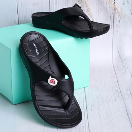 Image of TRASE Flip Flops Lightweight Comfortable Soft Sole Flat House Slippers For Woman, Anti Skid Stylish Footwear Perfect For Summer, Beach And Casual Wear