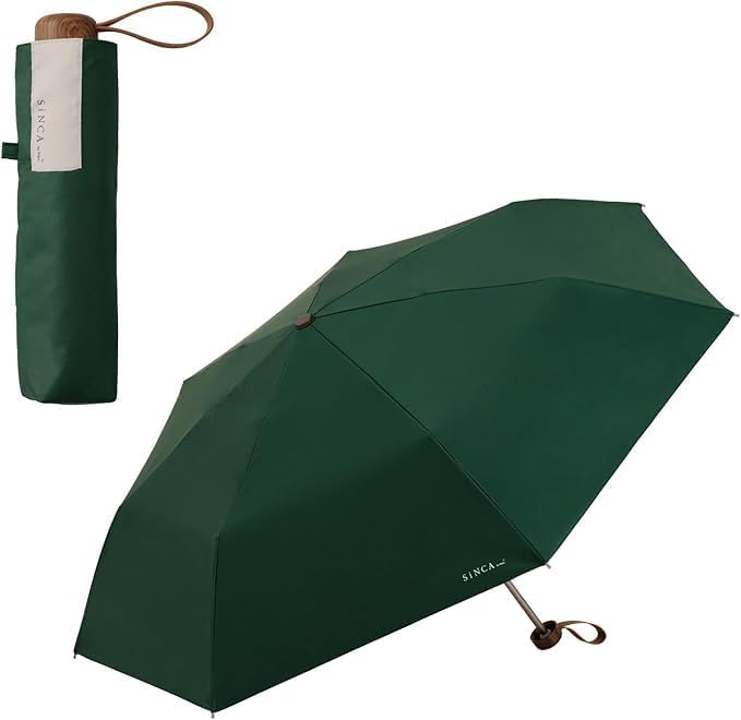 Sustainable UV Folding Umbrella – Compact, Windproof, UPF50+, Unisex, Eco-Friendly, 21" Canopy Green