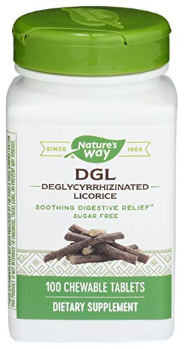 Enzymatic Therapy DGL (Without Fructose) 100 Chewable Tablets. Pack of 1