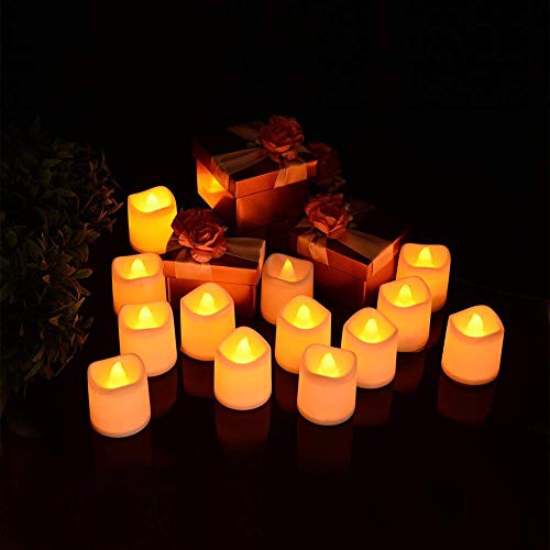 Litake Flameless Candles, Warm White Led Candles, Flickering Flameless Votive Candles, Battery Operated Tea Lights, Electric Fake Candles For Birthday Wedding Party Festival Christmas Decor 24 Packs #TOP5