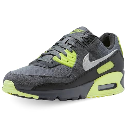 Nike Air Max 90 Men's Shoes (DM0029-012, Smoke Grey/Light Lemon Twist/Black/Photon Dust) Size 13