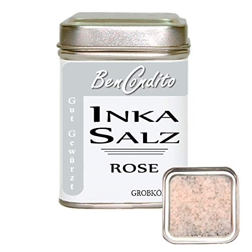 BenCondito - Inka Salz Rose (Sonnensalz ) - Rosa Salzflocken Aus Den Peruanisches Anden 160 gr. Dose Cover
