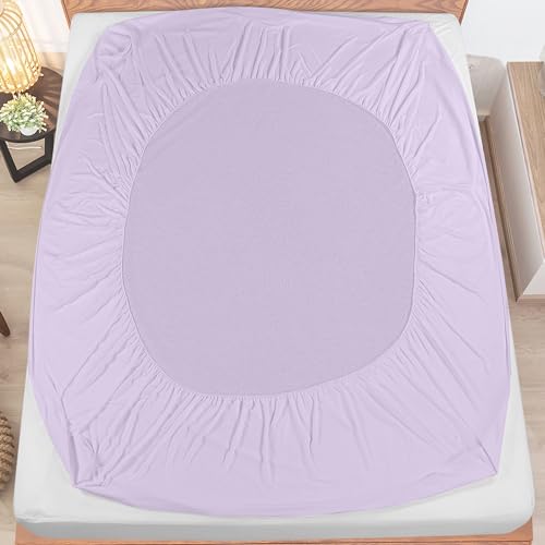 Utopia Bedding Waterproof Mattress Protector King Size, Premium Terry Mattress Cover 200 GSM, Breathable, Fitted Style with Stretchable Pockets (Lavender)