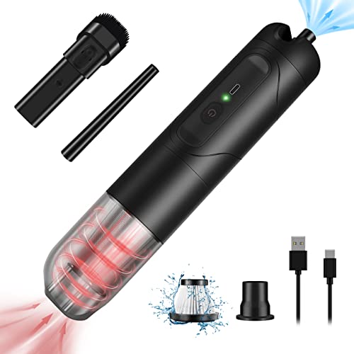 [Amazon限定ブランド]【吹き飛ばし×吸い込む 2IN1】エアダスター 超強力 電動エアダスター・掃除機 ハンディクリーナー USB充電式 100000RPM吹き出し力 15000PA強吸引 大容量8000mAh 2段階風量調節 コードレス 軽量 コンパクト 多機能ノズル 一台二役