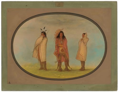 Trois Indiens Iroquois Poster George Catlin SERENDIPITP pour Décoration Salon Moderne 60x90