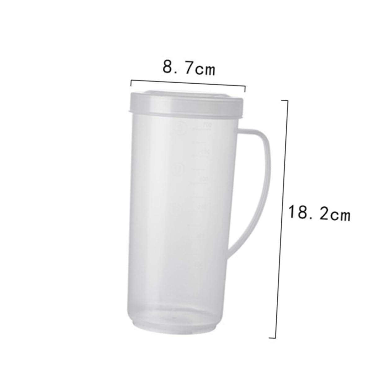 SOLUSTRE 6piezas Jarras Medidoras De Plástico Con Escala Para Calentar Leche y Café y Apto Para Microondas Utensilios De Cocina Prácticos