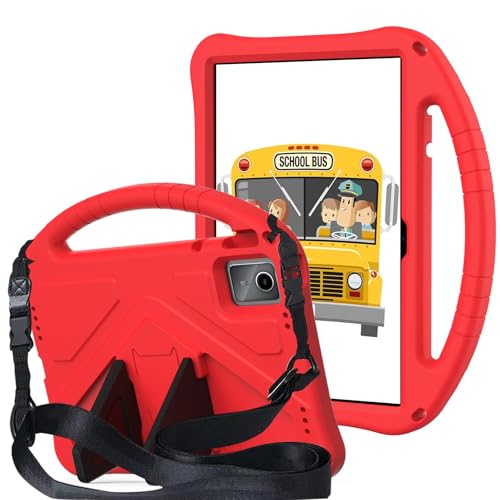 Carcasa antichoque Motorola Moto Pad 2026 con soporte y correa de transporte ajustable