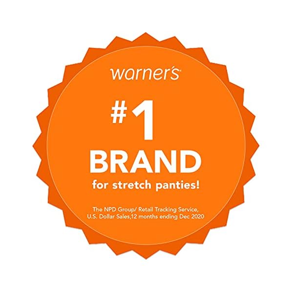 Warners-Womens-No-Pinching-No-Problem-Microfiber-with-Lace-Brief-Panty Warner's womens No Pinching No Problems Dig-free Comfort Waist With Lace Microfiber Rs7401p Briefs, Rich Black, Large US