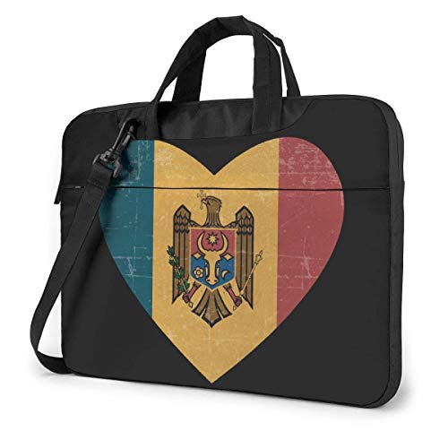 Preisvergleich Produktbild Moldawien Herz Flagge Laptoptasche Eine Schulter Stoßfeste Laptoptasche