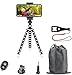 SmilePowo Phone Tripod and Selfie Stick Kit with Shutter Remote Control and Universal Adapter for iPhone, Android Phone,GoPro Hero Camera and Other Sports Action Camera(with Medium Tripod)
