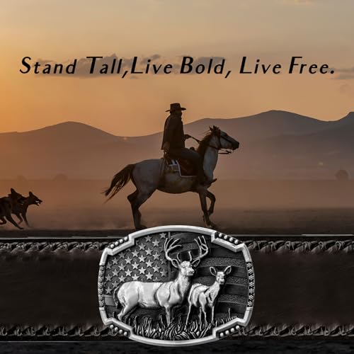 Western Belt Buckles for Men Patriotic Cowboy Belt Buckle for Men American Flag Mens Belt Buckle Punk Western Belt Buckle Western Belt Buckles for Women Big Belt Buckle Mens Western Belt Buckle Silver