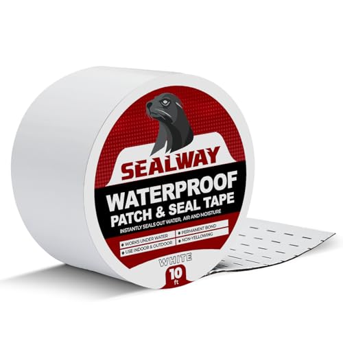SEALWAY White RV Roof Sealant Tape, 2' x 10' Waterproof Repair Seal Tape &ndash; Extra Thick...