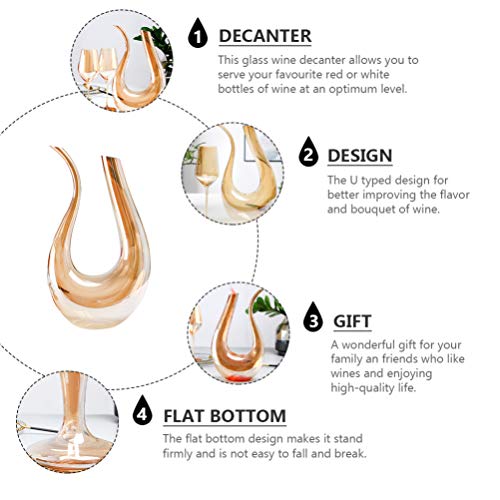 Cabilock U Forma de Vidro Garrafa De Vinho Garrafa de Vinho Tinto Garrafa de Vinho Acessórios de Vin