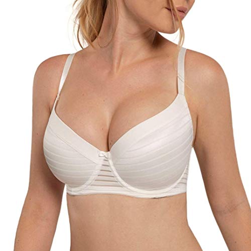 Dorina Curves Carmen Women's Full Cup Light Padded Underwire Demi T-Shirt Bra D17143A - Ivory - 42F #TOP6