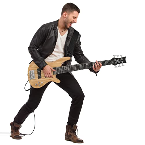 Full Size Electric Guitar Gib 6 String H-H Pickup Electric Bass Guitar Bag Strap Pick Connector Wrench Tool Burlywood #TOP1