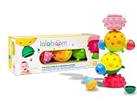 LALABOOM 3 Sensory Balls with 12 Pcs Beads