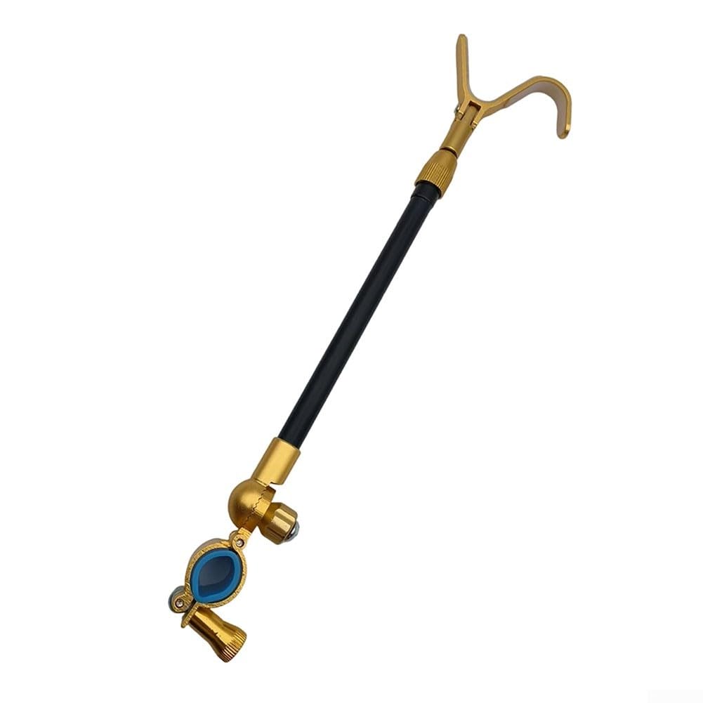 Supporto per canna da pesca in alluminio tipo S, staffa di supporto per canna da pesca per un'organizzazione sicura dell'attrezzatura da pesca, accessorio per ponte, colore rosso, 430 mm