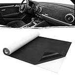 AOOSA Self-Adhesive Microfibre Fabric, Imitation Leather Suede Stretch Fabrics, 150*40cm Microfibre Fabric Film Self-Adhesive Suede Look Car Film, Suitable for Cars Interiors, Upholstery, Drawer, DIY