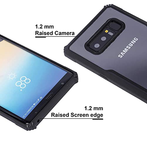 Image of Amazon Brand - Solimo TPU 360 Degree Protection Black Border Back Cover for Samsung Galaxy Note 8 - Black