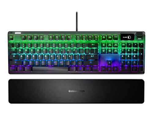 Image of SteelSeries Apex 7 Mechanical Gaming Keyboard - OLED Smart Display - Blue Switch - American (QWERTY) Layout - Standard