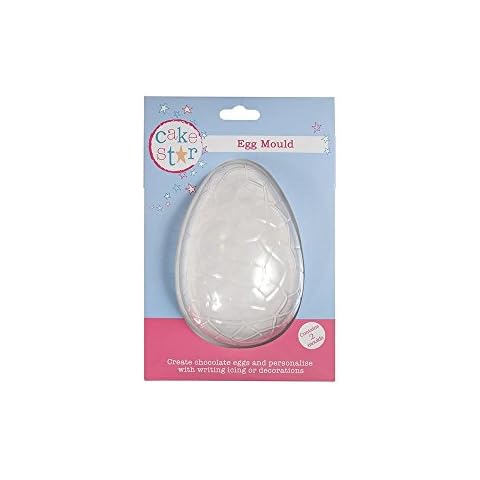 Cake Star Easter Egg Mould, 2 Part Textured Chocolate Making Mold, Create Your Own Easter Eggs - Large, 140 mm x 93 mm 84833 Transparent Cover