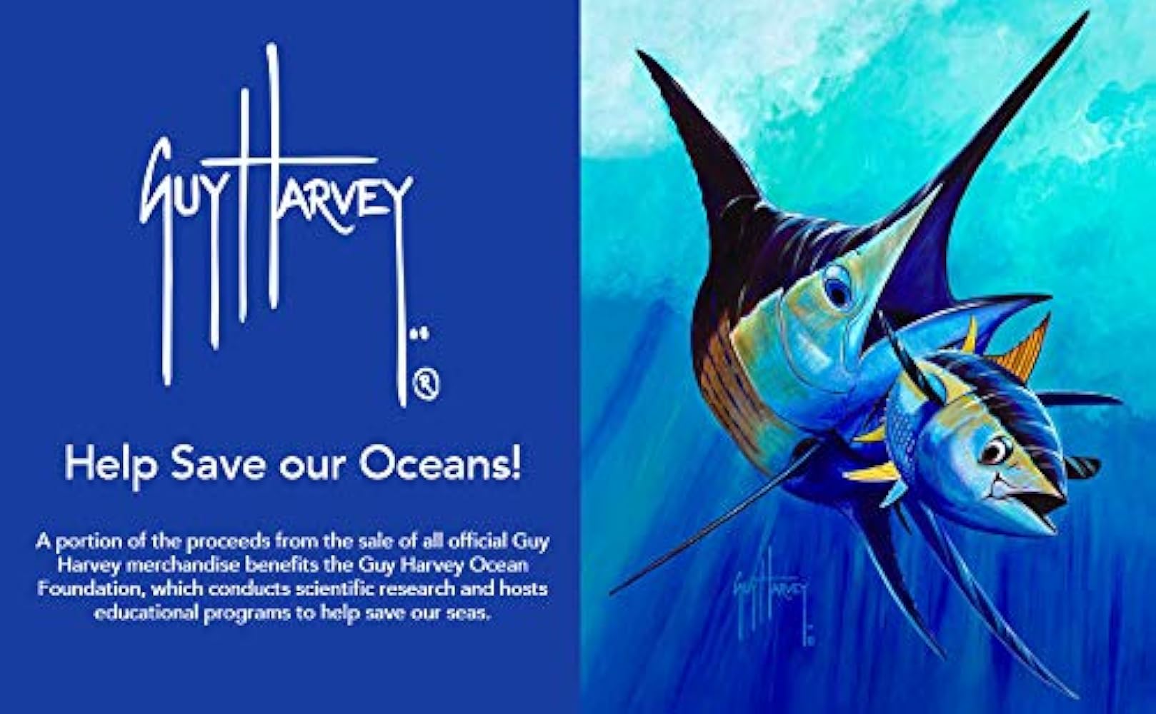Guy Harvey Mens Marlin Patch Mesh Trucker Hat, Black, One