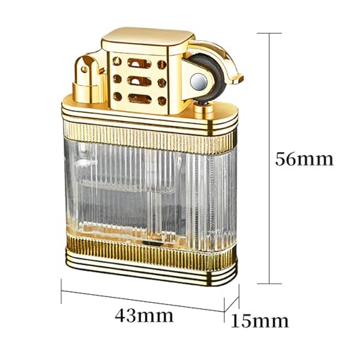 Encendedor recargable de butano con tanque transparente miniatura 2