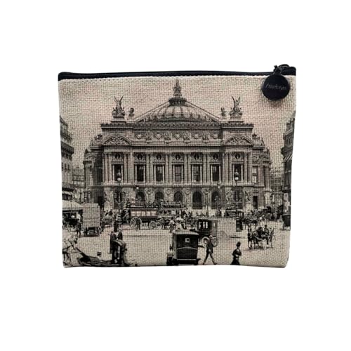 Tasche aus Leinen – Opera Garnier Paris 1900 seltenes Foto Vintage Antik – Kosmetiktasche aus Leinen in Leinenoptik – Geldbörse – 15 x 10 cm, Opera Garnier, 15 x 10 cm, Kosmetiktasche