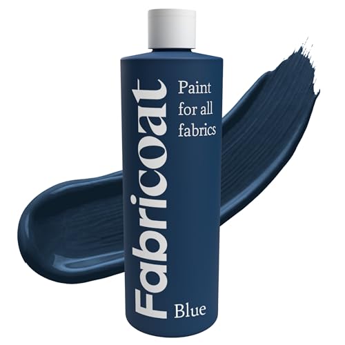 Fabricoat Fabric Upholstery Paint & Dye - 500ml / 17 Fl Oz Blue - Restore or Change Color of Couches, Chairs, Upholstery, Car Interiors, Clothing - Soft, Flexible Finish