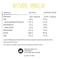 Bodybuilding Depot Whey Protein Isolat 1kg - Natural Vanillin | umweltfreundlich in Papier verpackt – Ansicht 3