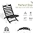 GREENVINES Folding-Xavier-Chairs Set of 2 | Wave | Portable Adirondack-Chair | HDPE Plastic | All Weather Fire-Pit Chair | Black | for Beach Outdoor Deck Poolside Garden Patio Porch Fishing