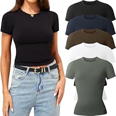 5 Pack Black, White, Navy, Coffee, Olive Green