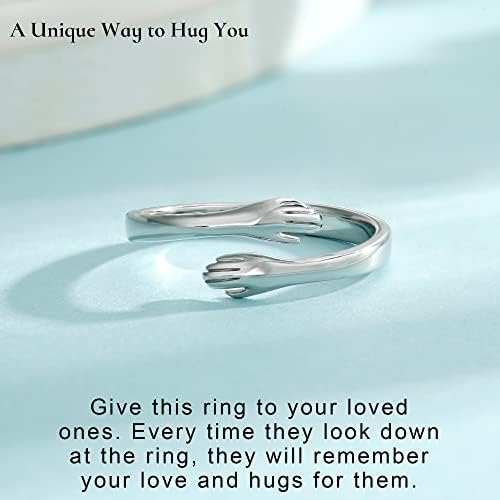 S925 Sterling Silver Hug Ring