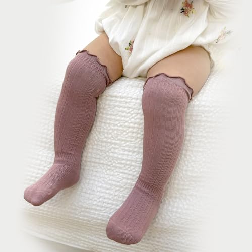 MINI PANDA 6 Pairs of Baby Socks, Toddler Knee-High Socks for Boys and Girls3