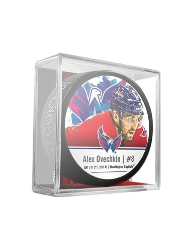 Alex Ovechkin Washington Capitals Officially Licensed Hockey Puck with Holder