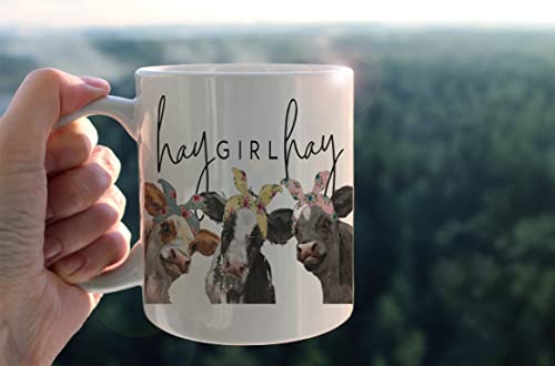 kunlisa-Hay-Girl-Hay-Rustic-Cows-with-Bandanas-Ceramic-Mug-11oz-Coffee-Milk-Tea-Mug-Cup-Farmhouse-Dairy-Cow-Mug-CupCow-Lovers-Gifts-Farm-Girls-Gifts kunlisa Hay Girl Hay Rustic Cows with Bandanas Ceramic Mug 11oz Coffee Milk Tea Mug Cup Farmhouse Dairy Cow Mug CupCow Lovers Gifts Farm Girls Gifts