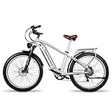 Shengmilo Bicicleta eléctrica, Retro MX04 Bicicletas eléctricas para Adultos, Fat Tire E-Bike con 3 Modos de conducción fáciles de Montar, batería extraíble de 48V 15Ah, BAFANG Motor
