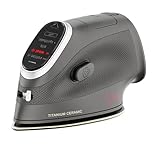 CHI Mini Steam Iron for Clothes, Sewing, Crafting and Travel with Titanium Infused Ceramic Soleplate, 1000 Watts, XL 10’ Cord, 3-Way Auto Shutoff, Portable, Vacation Essentials, Black (13120)