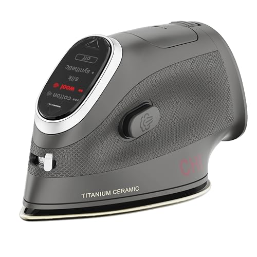 CHI Mini Steam Iron for Clothes, Sewing, Crafting and Travel with Titanium Infused Ceramic...
