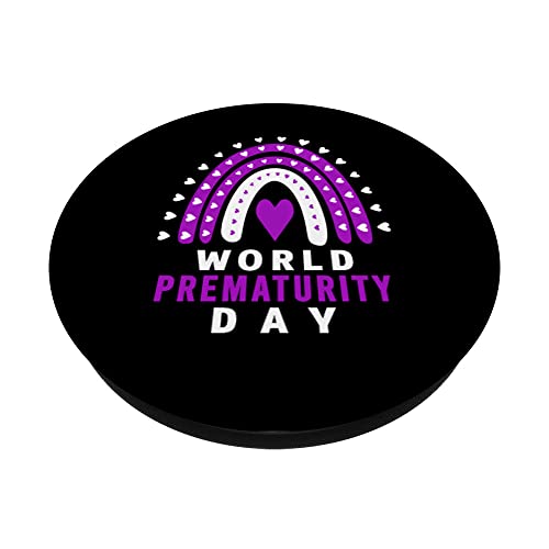 World Prematurity Day Shirt - World Prematurity Day PopSockets Swappable PopGrip, Black - Image 2