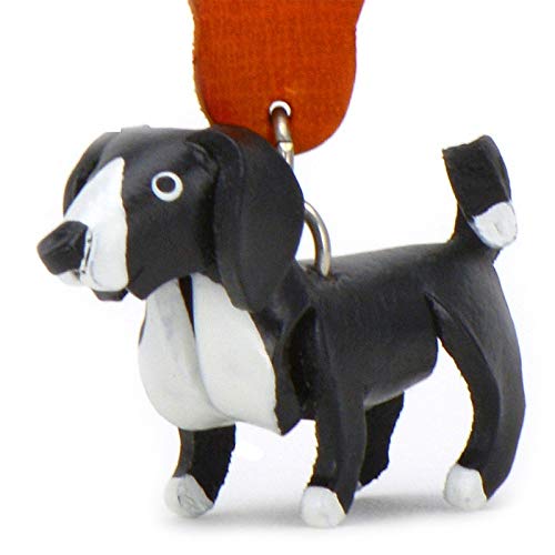 Preisvergleich Produktbild Monkimau Schlüsselanhänger Border Collie Hund aus Leder
