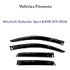 KPY Window Visor Compatible with Mitsubishi Outlander Sport & RVR 2011-2024, 4PC Rain Guard Side Window Vent Deflectors Tape-On Style, 2012 2013 2014 2015 2016 2017 2018 2019 2020 2021 2022 2023 2024 #1
