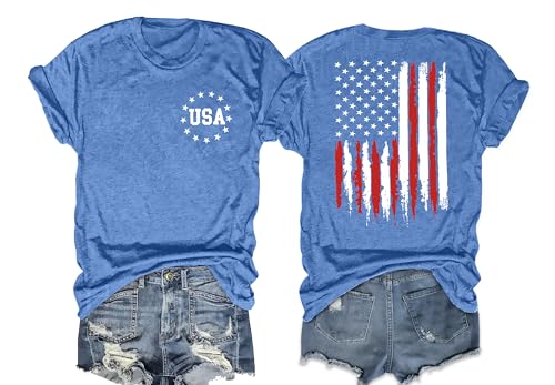Chemise patriotique États-Unis cadeau femme look estival