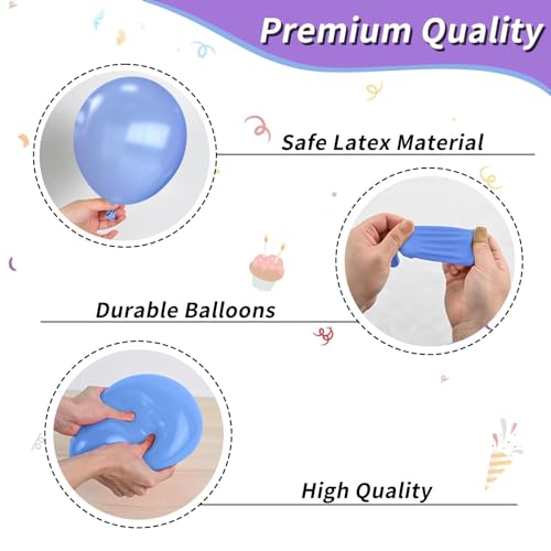 Image of Outer Space Balloons,12 Inch Metallic Black Purple Blue and Silver Confetti Galaxy Balloons,for Kids Birthday Outer Space Theme Party Decorations (Pack of 3)