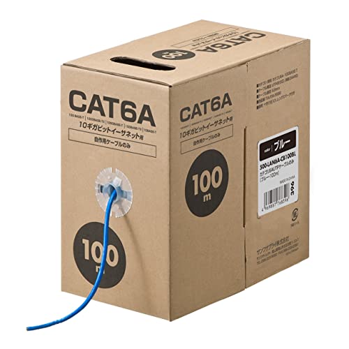 Amazon.co.jp: サンワダイレクト LANケーブル 100m CAT6A 自作用